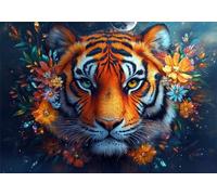 Puzzle 2000 Pezzi Tigre Puzzle Fiore Jigsaw Adulti Legno Classici Impossibili Gioco da Sfida, Stampa di Alta Qualità jigsaws,per la Casa di vertimento In Famiglia Adulti Adolescenti Regalo U-329