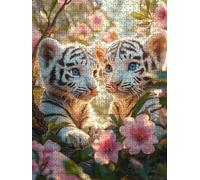 Puzzle 2000 Pezzi, Tigre Rosa 3D Puzzle per Adulti Impegnativo, Educa Puzzles Artistico, Divertente E Stimolante Puzzles Decorativo per La Famiglia, Regalo e Decorazione Pareti DX0YL6-231