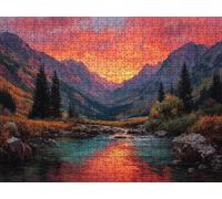 Puzzle 2000 Pezzi, Tramonto Paesaggio 3D Puzzle per Adulti Impegnativo, Educa Puzzles Artistico, Divertente E Stimolante Puzzles Decorativo per La Famiglia, Come Regalo e Decorazione Pareti R6KH-730