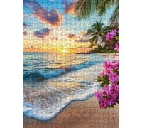 Puzzle 2000 Pezzi, Tramonto Spiaggia 3D Puzzle per Adulti Impegnativo, Educa Puzzles Artistico, Divertente E Stimolante Puzzles Decorativo per La Famiglia, Regalo e Decorazione Pareti DX0YL6-604