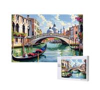 Puzzle 2000 Pezzi Venezia Puzzle Ponte Grandi Dimensioni per Adulti Con Scatola di Imballaggio e Immagini di Riferimento, Divertenti Giochi per Tutta la Famiglia, Come Regalo per Amici e Amanti 2T-9