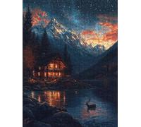 Puzzle 2000 Pezzi, Villa Foresta Montagna 3D Puzzle per Adulti Impegnativo, Educa Puzzles Artistico, Divertente E Stimolante Puzzles Decorativo per La Famiglia, Regalo e Decorazione Pareti DX0YL6-818