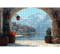 Puzzle 2000 Pezzi, Vista Mare Puzzle 2000 Pezzi per Adulti, Giochi di Puzzles Piccola Città Legno per Tutta la Famiglia, DIY Puzzles per Quadri Moderni Soggiorno Regalo Donna Uomo 70x100 CM RXPT-11150
