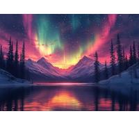 Puzzle 2000 Pieces Aurora boreale Puzzle Impossibili Arte Giocattolo Intellettuale Adatto per Adulti O Bambini Sopra I 14 Anni, Calma La Tua Mente Riduce Lo Stress Di Lavoro Idea Regalo Uomo/Donna X-5