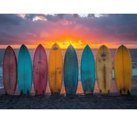 Puzzle 2000 Pieces Surf colorato Gioco Educativo Intellettuale Migliora La Concentrazione E Creatività, Puzzle Adulti E Ragazzi Da 14 Anni Compact Box Con Poster Incluso Idea Regalo Uomo E Donna N-7
