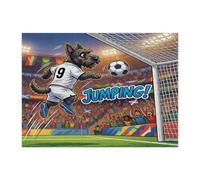 Puzzle 2026 a forma di cane Scottish Terrier per adulti, 500 pezzi, puzzle in legno stampato con testa che salta un cucciolo, decorazioni con motivo sportivo per feste di intrattenimento