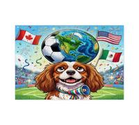 Puzzle 2026 con cane Cavalier King Charles Spaniel per adulti, 300 pezzi, puzzle stampati in legno con cucciolo di partita, decorazione sportiva per l'intrattenimento domestico