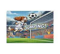 Puzzle 2026 con cane Cavalier King Charles Spaniel per adulti, 300 pezzi, puzzle stampati in legno con testa di cucciolo, decorazioni con motivo sportivo per feste di intrattenimento