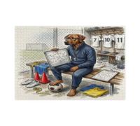 Puzzle 2026 con cane Rhodesian Ridgeback per adulti, 1000 pezzi, pronto per la partita, puzzle in legno, motivo sportivo per l'intrattenimento domestico