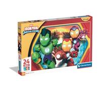 Puzzle 24 pz Maxi Super Color 3-5a (62x42cm) MARVEL IRON MAN AWESOME FRIENDS 24829