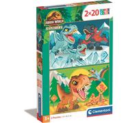 Clementoni - Puzzle 2x20 Mondo giurassico - 40-99 Pezzi