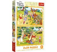 Puzzle 2x24 Disney Winnie the Pooh - Una giornata in giardino