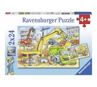 Puzzle 2x24 pezzi Tante cose da fare in cantiere da 4 anni Due puzzle