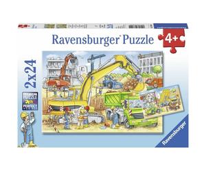 Puzzle 2x24 pezzi Tante cose da fare in cantiere da 4 anni Due puzzle
