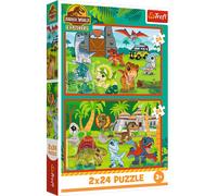 Puzzle 2x24 Piccoli dinosauri Universal Jurassic World Trefl