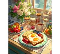 Puzzle 30 Pezzi Adulti Colazione a base di frutta Sunny, Fai da Te puzzle difficili adulti 30 pezzi 25x20cm, Intrattenimento Creativo, Divertimento, Gioco di Abilità per Tutta la Famiglia