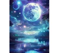 Puzzle 30 Pezzi Adulti Fiume della luna fantasy, Fai da Te puzzle difficili adulti 30 pezzi 25x20cm, Intrattenimento Creativo, Divertimento, Gioco di Abilità per Tutta la Famiglia