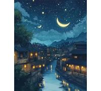 Puzzle 30 Pezzi Adulti, Giochi Educativo e Giocattoli Sfida, Puzzles Divertenti per Uomo e Donna, jigsaw puzzle adulti Regalo, Tema:Notte della città antica