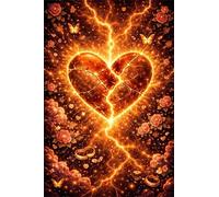 Puzzle 30 Pezzi Arte Cuor Spezzato, 25x20cm Fai Da Te Puzzle Impossibili 30 Pezzi per Adulti, Alta Qualità di Stampa, Poster Incluso, Sfida Creativa Regalo per Amore e Amico Fiori