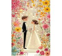 Puzzle 30 Pezzi Coppia Fiori Gioco Educativo Sfida Impossibile Divertente Adatto Come Decorazione da Parete e Regalo Puzzle Classici 30 Pezzi 25 x 20 cm