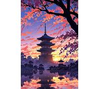 Puzzle 30 Pezzi Lago Torre Dell'Alba Puzzles per Adulti Impossibile Difficile Impegnativo Puzzle 30 Pezzi Classici 25 x 20 cm