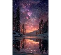 Puzzle 30 Pezzi per Adulti Lago Cielo Stellato Gioco Educativo Divertimento Impossible Difficile Puzzle per Adulti 30 Pezzi 25 x 20 cm