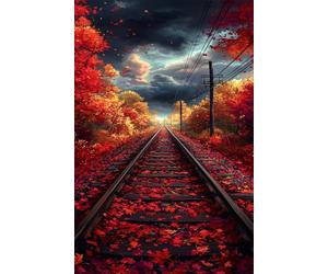 Puzzle 30 Pezzi per Adulti Pista Foglia D'Acero Gioco Educativo Divertimento Impossible Difficile Puzzle per Adulti 30 Pezzi 25 x 20 cm