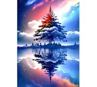 Puzzle 30 Pezzi per Adulti,Puzzles Artistico,Riflessi colorati degli alberi puzzle Fai da te Intrattenimento Creativo, puzzles Classico Regali per la casa