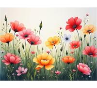 Puzzle 30 Pezzi, Puzzle per Adulti Papaveri Rosa 25x20 cm, Impossibile Difficile Puzzles Impegnativo Come Regalo e Decorazione per Pareti