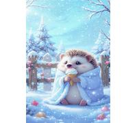 Puzzle 30 Pezzi Riccio Invernale Puzzles per Adulti Impossibile Difficile Impegnativo Puzzle 30 Pezzi Classici 25 x 20 cm