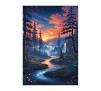 Puzzle 30 Pezzi, Tramonto Nella Giungla Puzzles, Puzzle Impossibile Gioco Logici Sfida Difficile Puzzles 30 Pezzi per Adulti