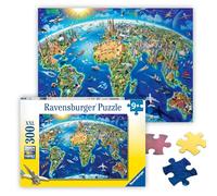 Puzzle 300 P XXL - Mappa dei monumenti del mondo - Ravensburger - per bambini di 9 anni - Made in Europa