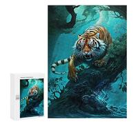 Puzzle 300 PCS Asian Mythical Tiger Puzzle Per Adolescenti Giochi Rilassanti Sfida Difficile Regali Unici Per Compleanno E Natale 300 PCS