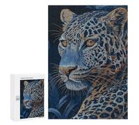 Puzzle 300 PCS Blue Leopard Art Print Puzzle Per Adolescenti Migliorano La Memoria Difficili E Stimolanti Rompicapo Giochi Per Famiglie 300 PCS