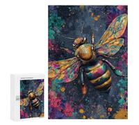 Puzzle 300 PCS Colorful Bee Art Print-1 Puzzle Per Adolescenti Migliorano La Memoria Difficili E Stimolanti Rompicapo Giochi Per Famiglie 300 PCS