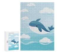 Puzzle 300 PCS Cute Whale Kawaii Nursery Puzzle Per Adolescenti Giochi Rilassanti Sfida Difficile Regali Unici Per Compleanno E Natale 300 PCS