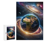 Puzzle 300 PCS Earth from Space A Cosmic View -1 Puzzle Per Adulti Puzzle Regalo Di Compleanno Difficile E Sfida Gioco Impegnativo Regali 300 PCS