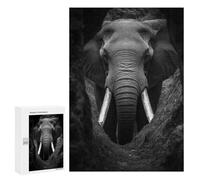 Puzzle 300 PCS Elephant Black And White Puzzle Per Adolescenti Giochi Rilassanti Sfida Difficile Regali Unici Per Compleanno E Natale 300 PCS