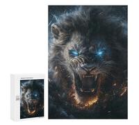 Puzzle 300 PCS Fiery Lion Roar Puzzle Per Adolescenti Giochi Rilassanti Sfida Difficile Regali Unici Per Compleanno E Natale 300 PCS