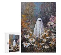 Puzzle 300 PCS Ghost in The Garden Oil Painting Puzzle Per Adulti Schema Di Assemblaggio Sfida Educativa Regali Di Compleanno E Unici 300 PCS