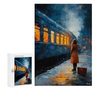 Puzzle 300 PCS Last Train - A Pause Before The Goodbye Puzzle Per Adolescenti Giochi Rilassanti Sfida Difficile Regali Unici Per Compleanno E Natale 300 PCS