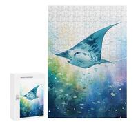 Puzzle 300 PCS Manta Ray Puzzle Per Adolescenti Giochi Rilassanti Sfida Difficile Regali Unici Per Compleanno E Natale 300 PCS