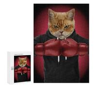 Puzzle 300 PCS per Adolescenti Boxer Cat Puzzle per Adulti Giocattolo Decorazione Da Parete Difficile Difficile Proficuo Completare 300 PCS