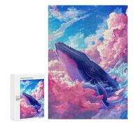 Puzzle 300 PCS Per Adolescenti Celestial Whale Puzzle Per Adulti Giochi Rilassanti Quadri Da Parete Offerta Come Regalo Per Tutta La Famiglia 300 PCS