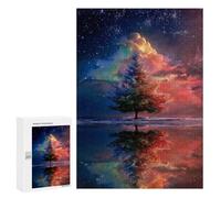Puzzle 300 PCS Per Adolescenti Colorful Tree Reflections -1 Puzzle Per Adulti Puzzle Migliora La Memoria Sfida Educativa Riduzione Dello Stress Regali 300 PCS