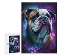 Puzzle 300 PCS Per Adolescenti Cosmic Bulldog Portrait-3 Puzzle Per Adolescenti, Ma Divertenti E Umoristici, Sfida Educativa, Gioco Intellettuale 300 PCS