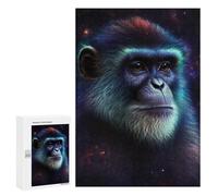 Puzzle 300 PCS Per Adolescenti Cosmic Monkey Portrait-2 Puzzle Per Adolescenti Migliora La Memoria Difficile Da Completare Divertimento in Famiglia E Serata Di Giochi 300 PCS