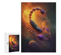 Puzzle 300 PCS Per Adolescenti Cosmic Scorpion Art Print Puzzle Per Adolescenti Migliora La Memoria Difficile Da Completare Divertimento in Famiglia E Serata Di Giochi 300 PCS
