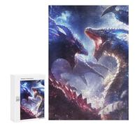 Puzzle 300 PCS Per Adolescenti Dragon Confrontation Puzzle Per Adulti Giocattoli Antistress Difficile Difficile Per È Ideale Come Regalo 300 PCS