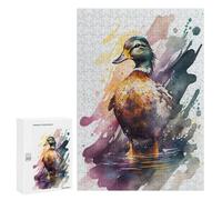 Puzzle 300 PCS Per Adolescenti Duck Watercolor Puzzle Per Adulti Giochi Rilassanti Perfetto Per Decorare E Regalare A Tutta La Famiglia 300 PCS